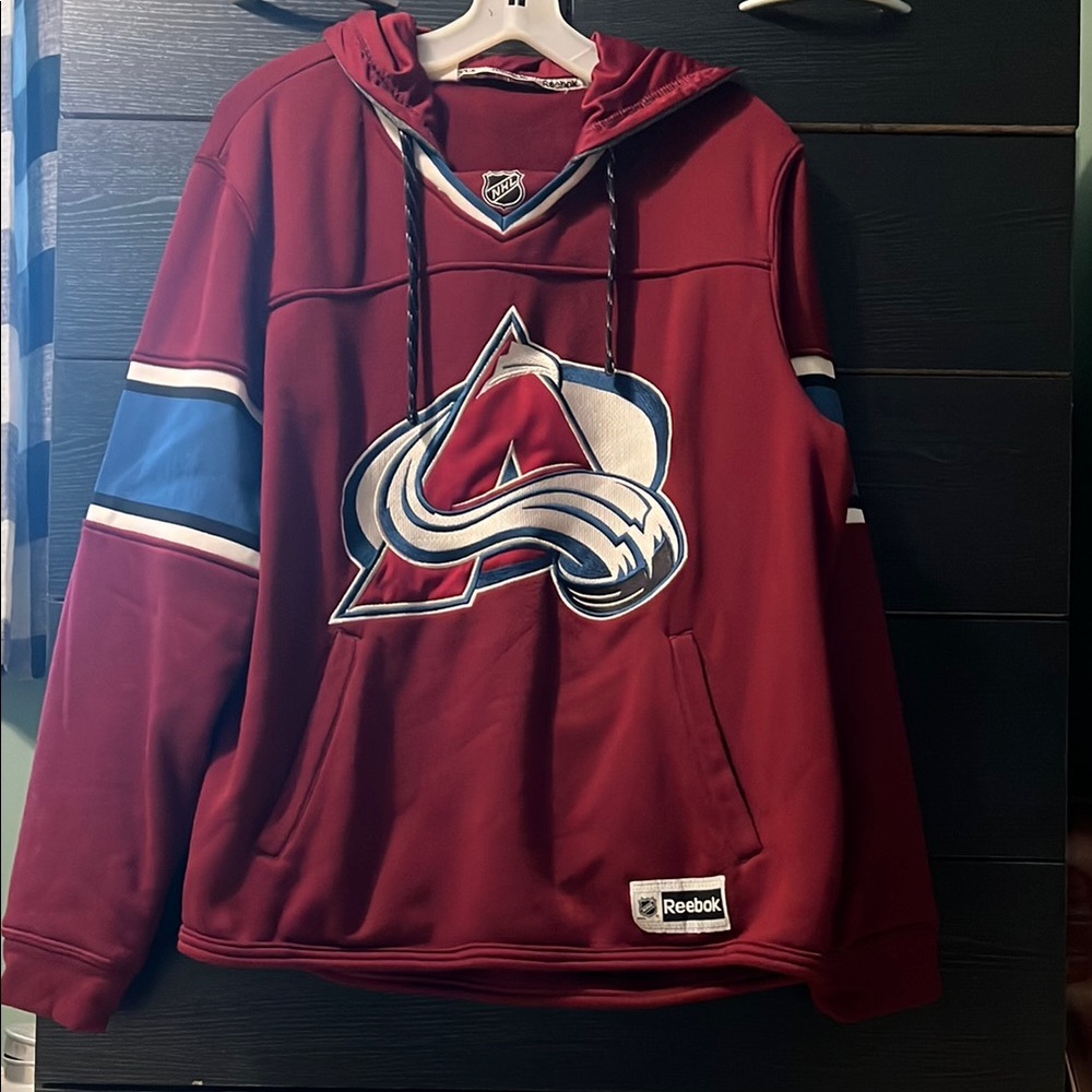 Reebok Burgundy NHL Hoodie with Logo